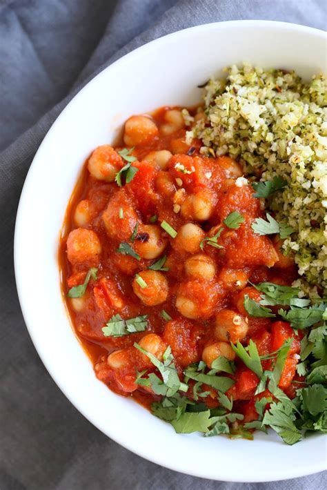 Spanish Chickpea Stew With Cauliflower Broccoli Rice Vegan Richa