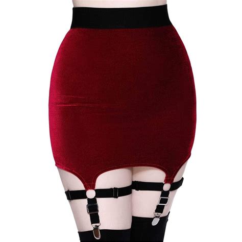 Killstar Womens Burgundy And Red Skirt Depop