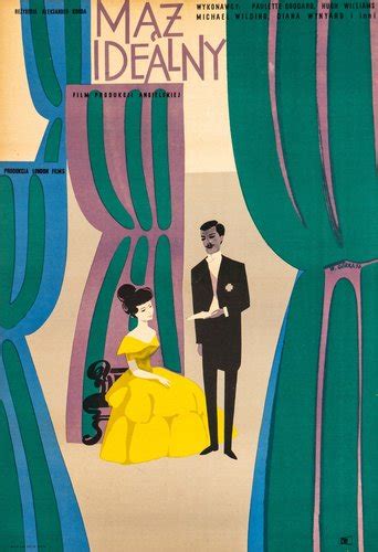 Vintage An Ideal Husband Movie Poster By Wiktor Gorka 1956 For Sale At