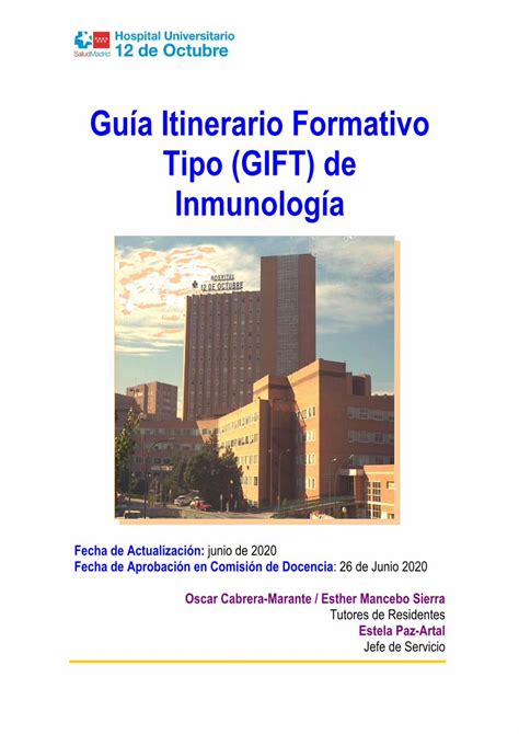 PDF Guía Itinerario Formativo Tipo GIFT de Inmunología DOKUMEN TIPS