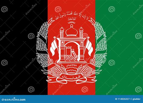 Flag of Islamic Republic of Afghanistan Official Colors and Proportions ...