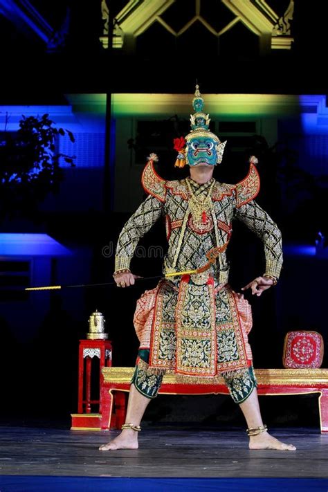 Khon Is A Classical Thai Dance In A Mask In The Ramayana Literature