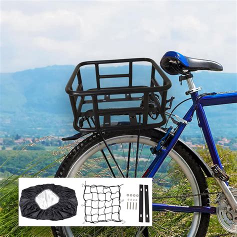 Bike Rear Basket Bike Rear Rack Freight Touring Carrier, Luggage Rack ...