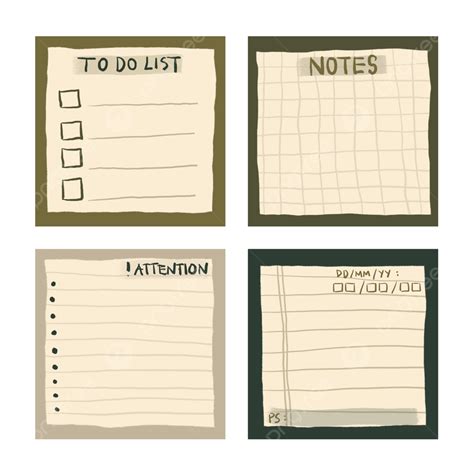 Memo Pad Png Picture Printable Free Memo Pad Sticky Note Simple Earthy