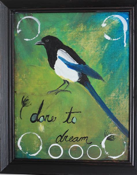 Abstract Magpie Dare To Dream Painting 1 Of 2 Dream Painting