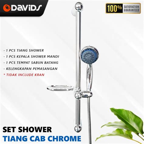 Jual Shower Kamar Mandi Satu Set Tiang Head Sower Cab Chrome Shopee