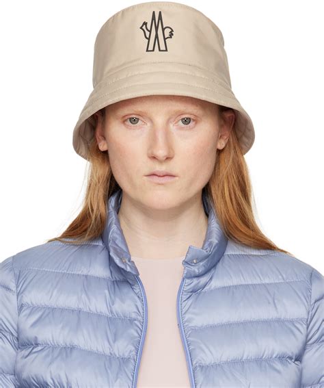 Moncler Grenoble Beige Bonded Bucket Hat SSENSE