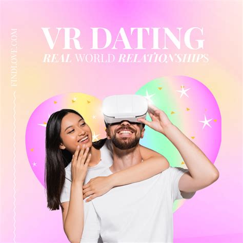 Embracing Couple For Virtual Reality Dating Ad Online Instagram Post