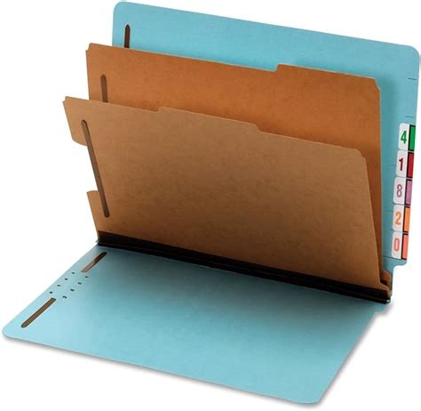 Globe Weis End Tab Classification Folders 2 Dividers 2