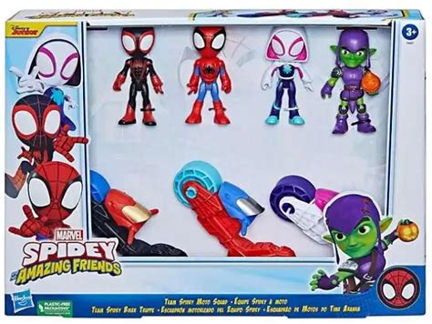 Marvel Spidey His Amazing Friends Spidey Moto Squad Exclusive Action