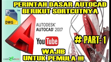 Autocad Tutorial Perintah Dasar Autocad Youtube