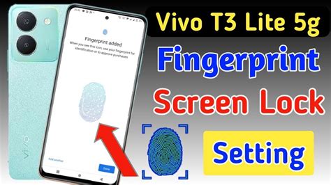 Vivo T3 Lite 5g Fingerprint Screen Lock Fingerprint Lock Setting In