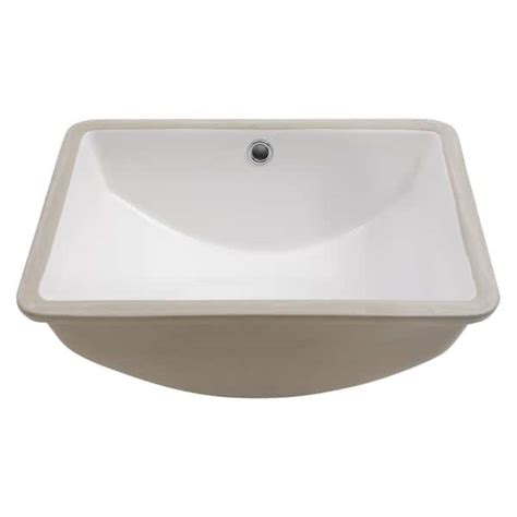 Aquavista 18 5 In X 14 In Ceramic Rectangular Undermount Bathroom