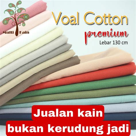 Jual Multi Kain Voal Cotton Katun Premium Lebar Meter Eceran