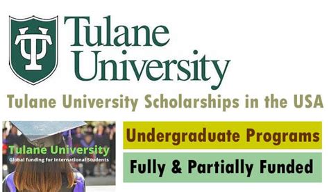 Tulane University Undergraduate Scholarships 2023 in the USA ...