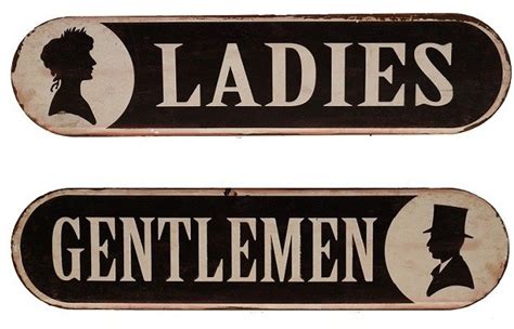 Vintage Style Metal Bathroom Signs - Farmhouse - Other - by Antique Farmhouse