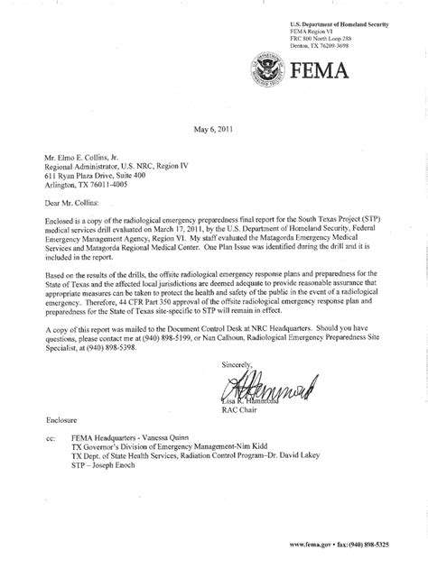 FEMA South Texas Project Medical Services Final Exercise Report