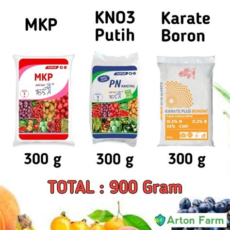 Jual Pupuk Mkp Kno Putih Karate Boron Total Gram Pupuk Pak Tani