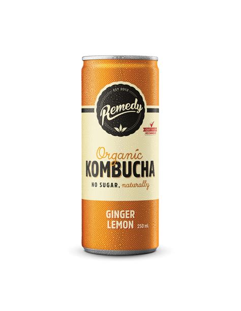 Remedy Kombucha Ginger Lemon 250ml X 24