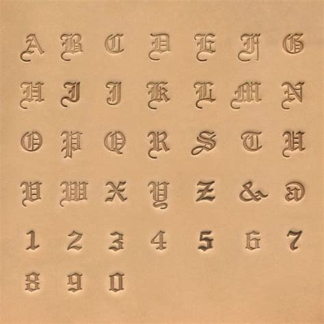 6.5mm Old English Alphabet, Number & Symbol Stamp Set - Simon Martin ...