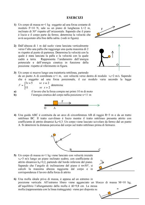 Esercizi Energia Esercizi Consigliati Per Esercitazioni D Esame A R