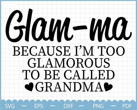 Glam Ma Svg Ts For Grandma Svg Grandma T Svg Glam Ma Svg Cricut T For Women Svg