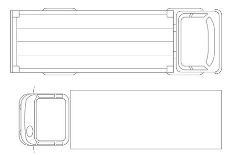 Generic Truck Top View Drawing Free DWG CAD Blocks - Cadbull