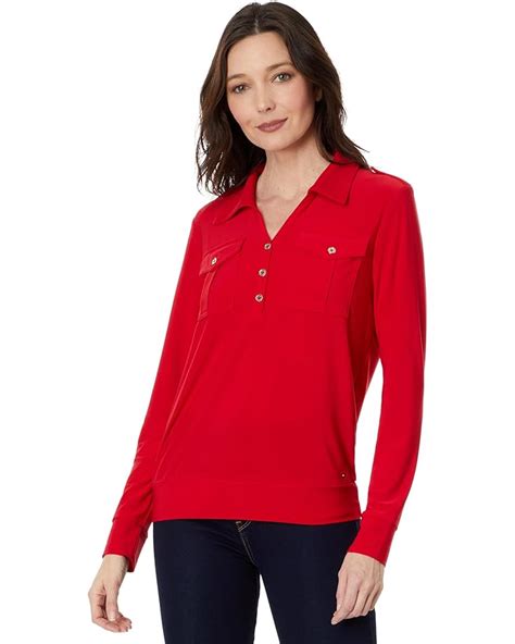 Womens Tommy Hilfiger Long Sleeve Utility Top