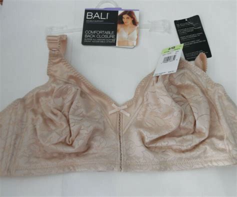 44 B Beige 3372 Bali Bra Double Support Seamless Wireless Spa Closure