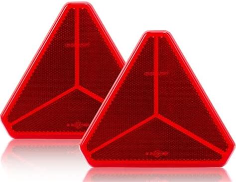 Amazon Fr SPARKMOTO Catadioptres Triangle Remorque Rouge Reflecteur