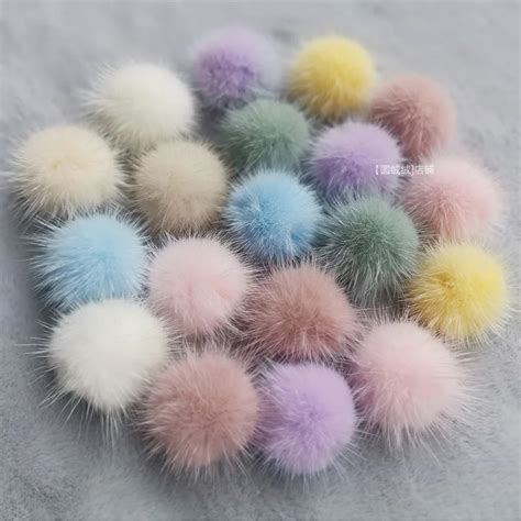 High Quality Mm Real Mini Mink Fur Pompom Diy Pompon Small Fur Balls