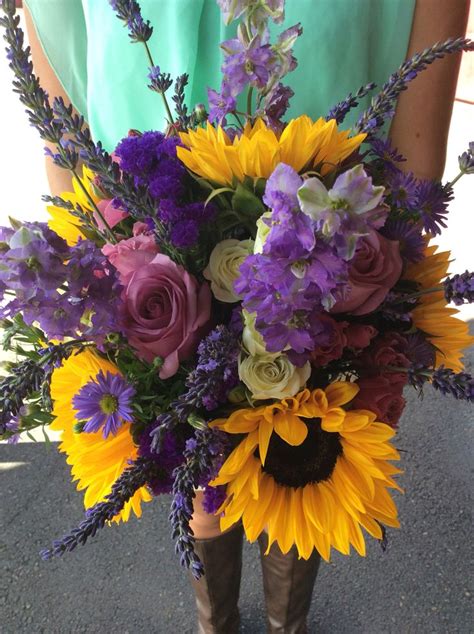 Yellow And Lavender Bridal Bouquet Made Here At Poseyland Florist