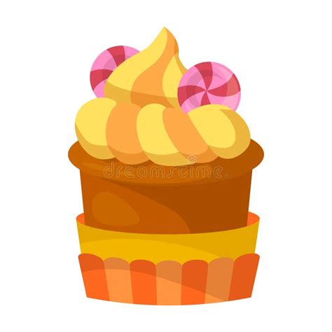 Cupcake Vector Icon Cartoon Vector Icon Isolated On White Background