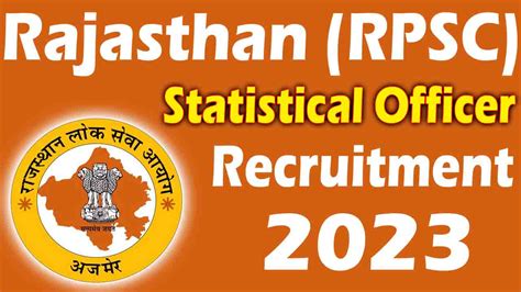 Rajasthan RPSC Statistical Officer Recruitment 2023 Apply Now DS