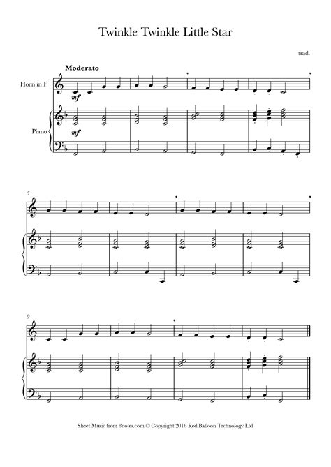 Twinkle Twinkle Little Star Recorder Sheet Music