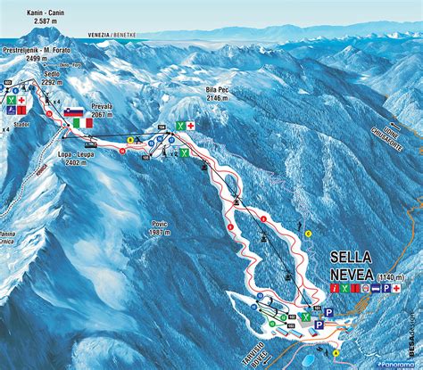 Cartina Sella Nevea Mappa Piste Sci Sella Nevea Dove Sciare