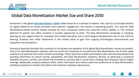 Ppt Global Data Monetization Market Overview And Scope Trends Analysis Powerpoint