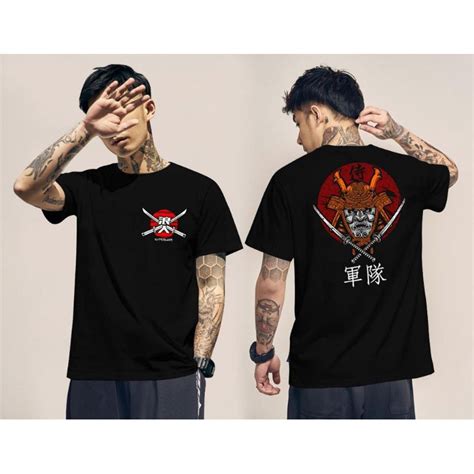 Jual BAJU TSHIRT KAOS DISTRO SAMURAI JEPANG BLACK Shopee Indonesia