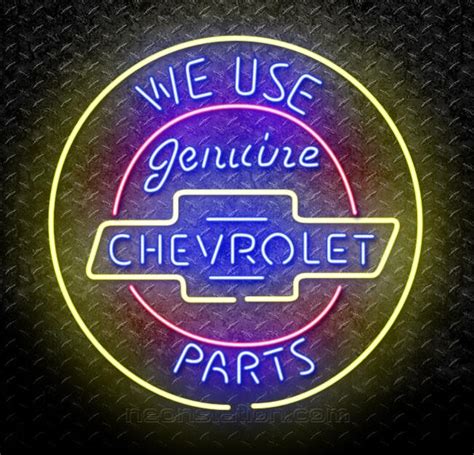 Buy We Use Genuine Chevrolet Chevy Parts Neon Sign Online Neonstation