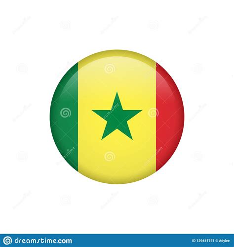 Cone Conservado Em Estoque Da Bandeira De Senegal Do Vetor Imagem De