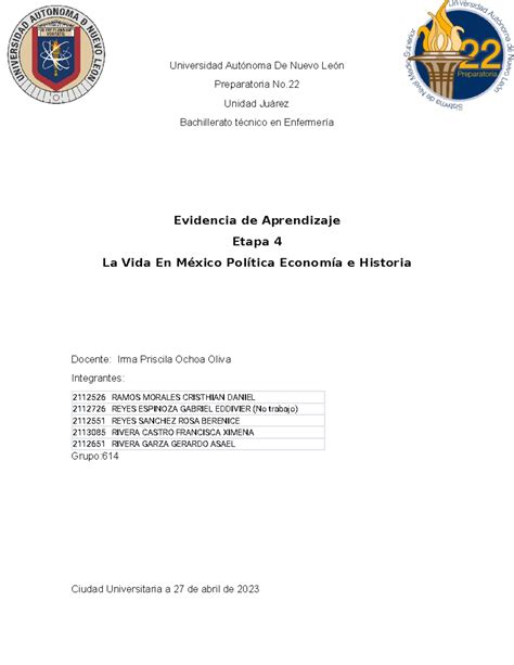 EV4 LMPH Equipo 6 La Vida En Mexico Politica Economia E Historia