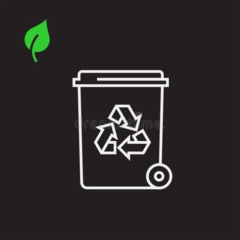 Ko Recycling Symbol Abfallkorb Oder Korb Vector Pfeildreieck Vektor