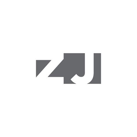 ZJ Logo Monogram With Negative Space Style Design Template 2768290