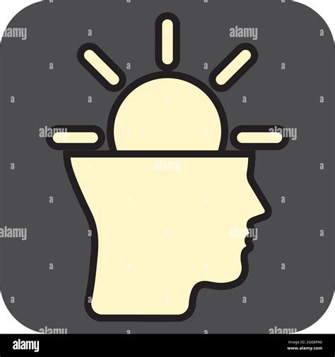 Head With A Lighting Bulb Illustration Vector On A White Background