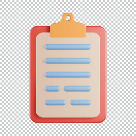 Premium Psd Clipboard Paper 3d Icon