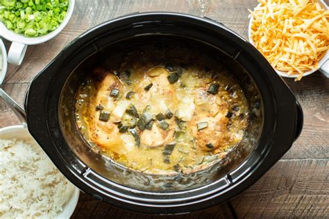 Slow Cooker Green Chile Chicken And Rice Casserole The Magical Slow Cooker