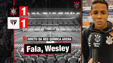 Atacante do Corinthians Wesley fala após Majestoso comenta