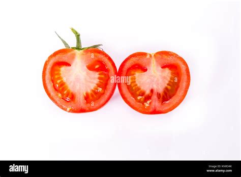 Tomato Slice Cut Cross Section Seed Cooking Fresh Vegetable Texture