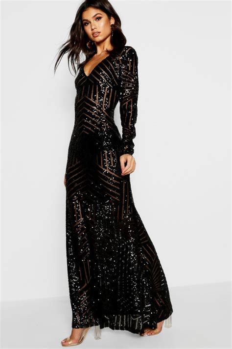 Boohoo Boutique Sequin Long Sleeve Maxi Bridesmaid Dress ShopStyle