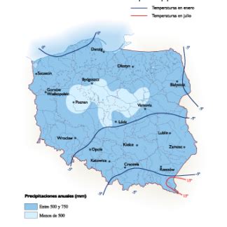 Poland Climate map | A City Map. Illustrator EPS vector maps